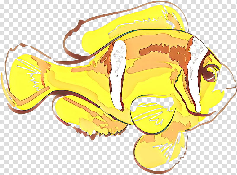 Yellow, Line, Fish, Butterflyfish transparent background PNG clipart