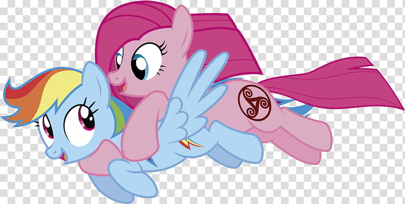 Pinkie and Rainbow Dash (The Rose Of Life) transparent background PNG clipart