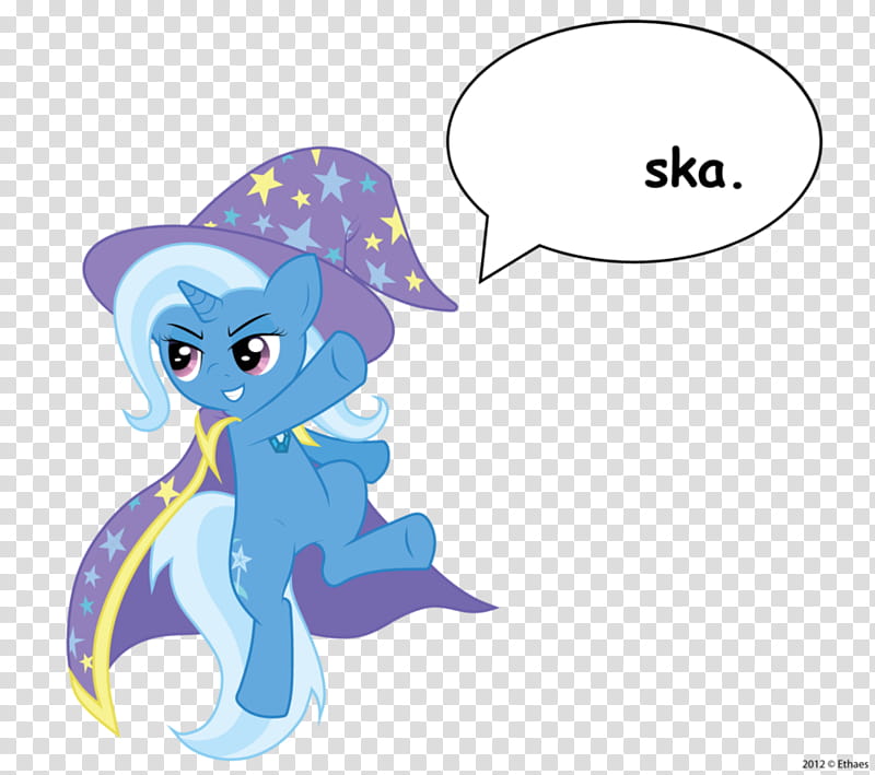 Ska-Ponies: Trixie, blue My Little Pony character transparent background PNG clipart