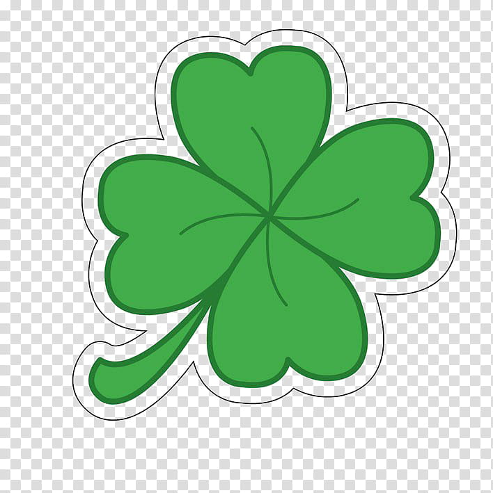 Green Leaf, Fourleaf Clover, Sticker, Decal, Luck, Drawing, Shamrock,  Stationery transparent background PNG clipart