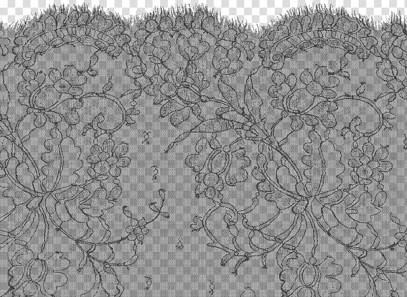 Lace Screentone , gray floral textile illustration transparent background PNG clipart