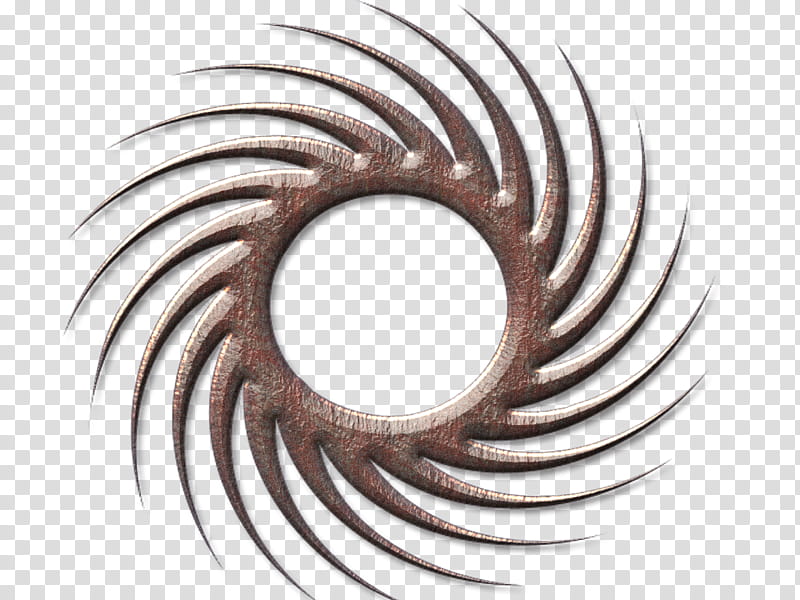 Spiked Wheel s, brown spiral illustration transparent background PNG clipart