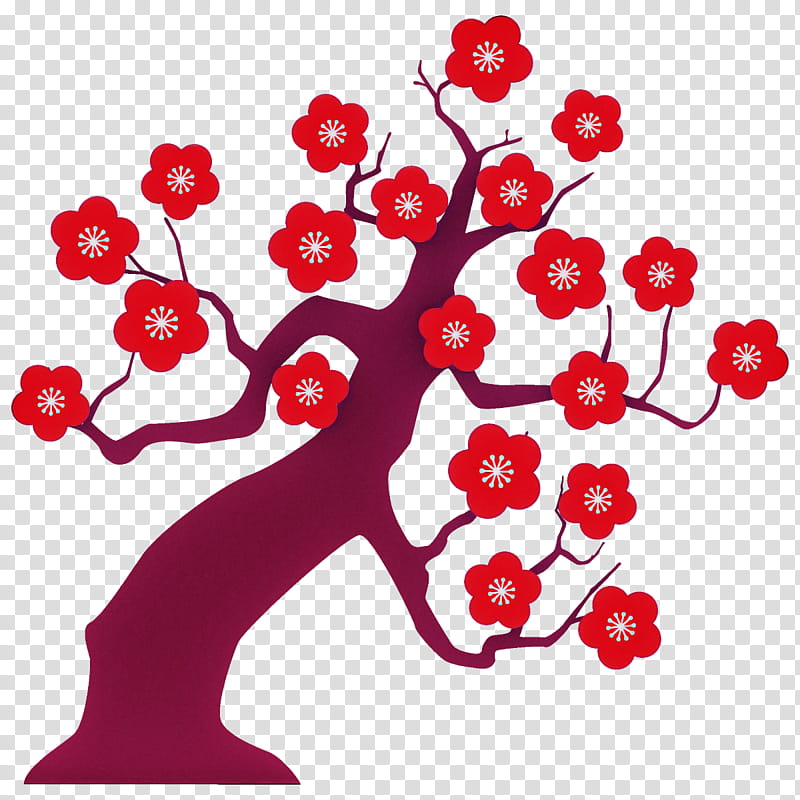 plum tree plum winter flower, Red, Plant, Branch, Cherry Blossom transparent background PNG clipart