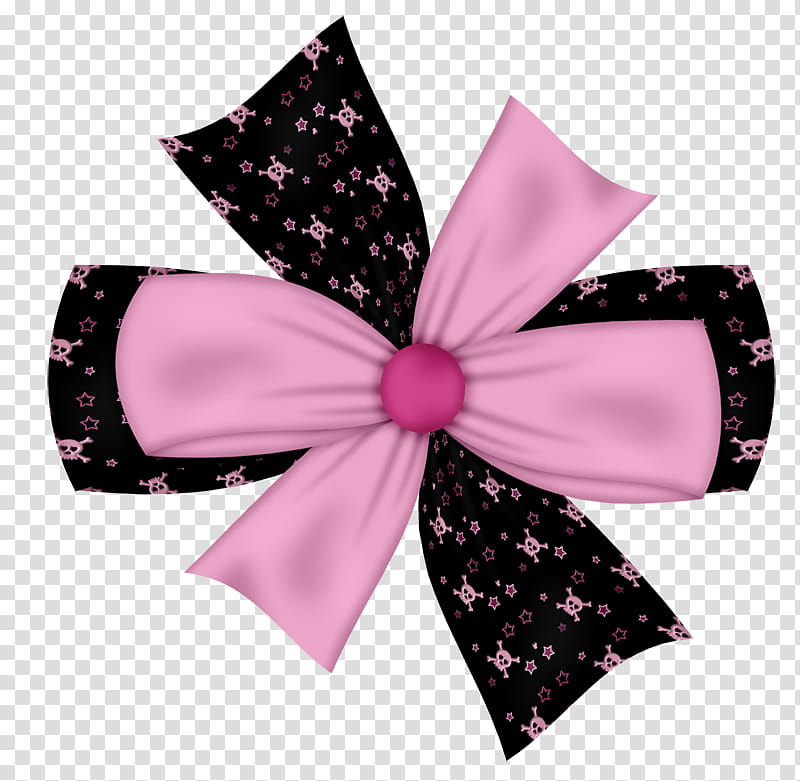 pink and black bow transparent background PNG clipart