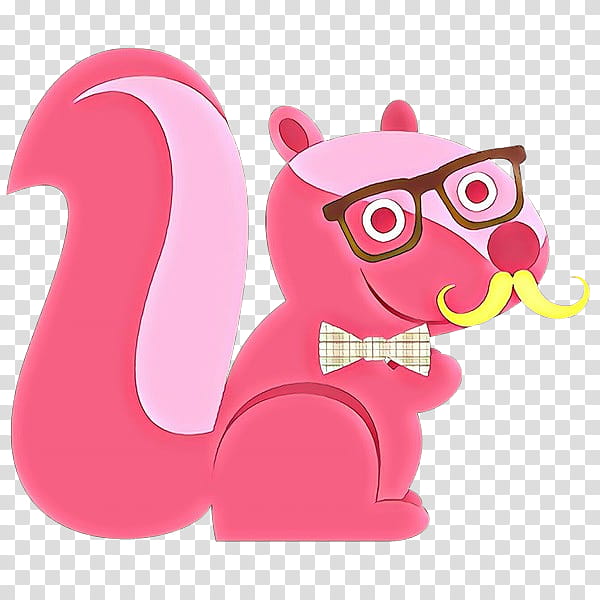 pink squirrel cartoon magenta toy, Animal Figure, Tail transparent background PNG clipart