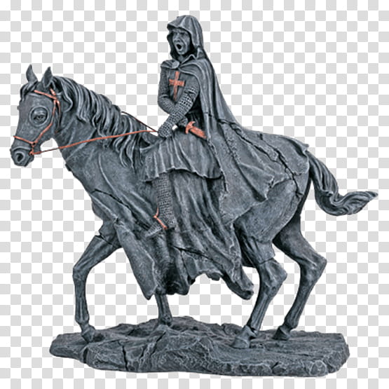 Knight, Horse, Middle Ages, Sword, Crusades, Equestrian Statue, Knights Templar, Drawing transparent background PNG clipart