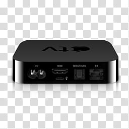 Apple TV  Icon, AppleTV_Back_x, black Apple TV box transparent background PNG clipart