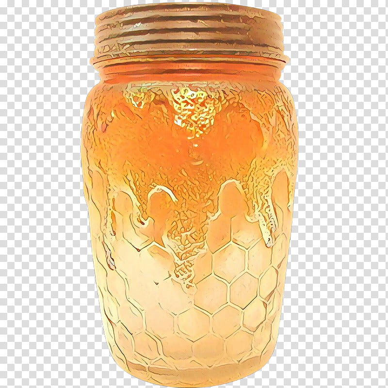 Honey, Mason Jar, Vase, Glass, Unbreakable, Orange, Drinkware, Food Storage Containers transparent background PNG clipart