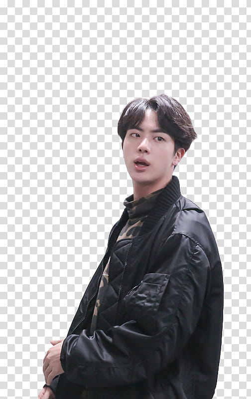 BTS Shooting for MIC Drop, man wearing black jacket transparent background PNG clipart