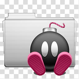 black bomb folder icon transparent background PNG clipart