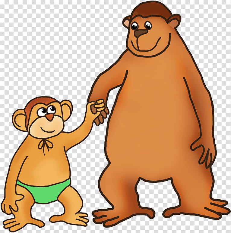 Monkey, Drawing, Cuteness, Silhouette, Cartoon, Mother, Groundhog, Brown Bear transparent background PNG clipart