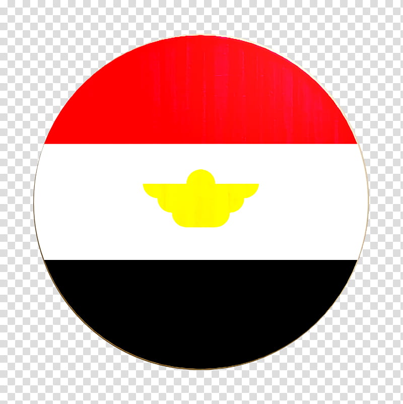 Egypt icon Countrys Flags icon, Yellow, Circle, Symbol, Logo transparent background PNG clipart