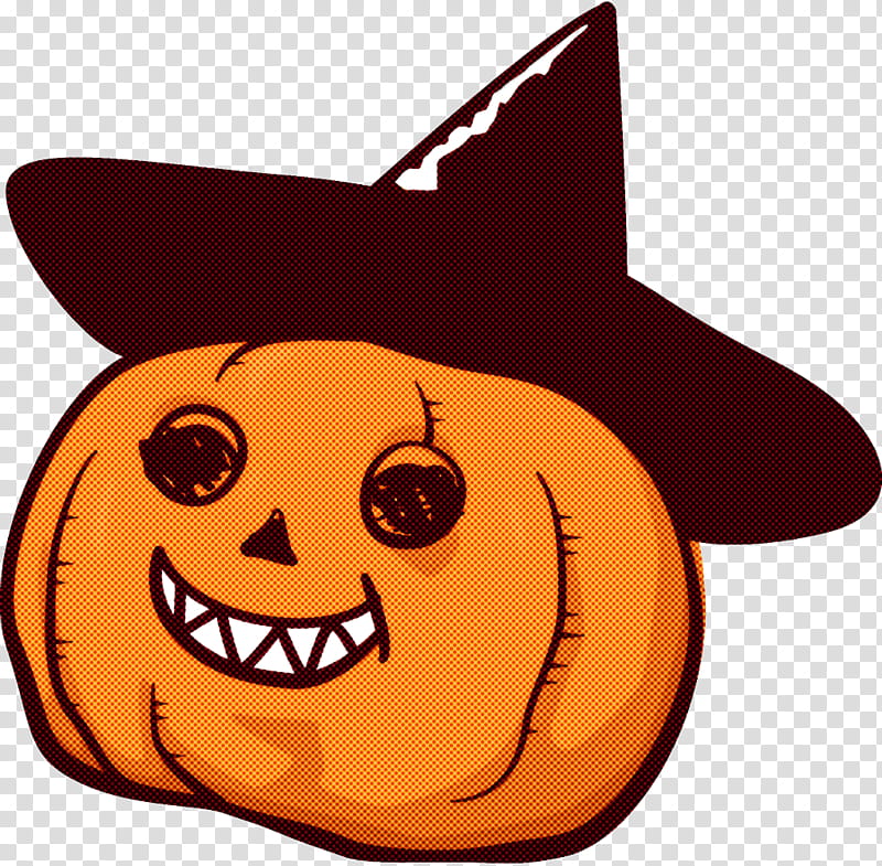 Jack-o-Lantern Halloween pumpkin carving, Jack O Lantern, Halloween , Cartoon, Witch Hat, Facial Expression, Orange, Calabaza transparent background PNG clipart