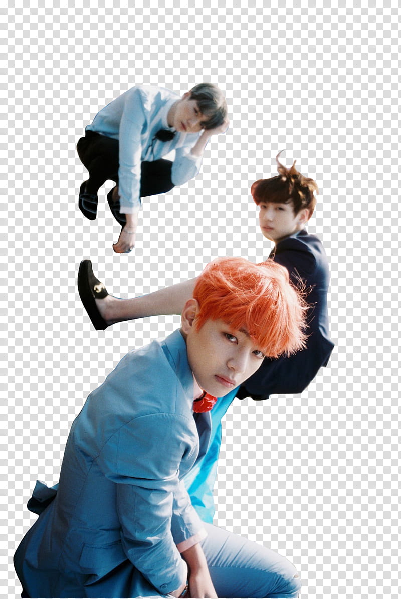 BTS FOREVER YOUNG CONCEPT S DAY VER, orange-haired man in blue dress shirt transparent background PNG clipart