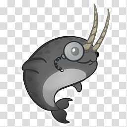 Natty Narwhal icon, narvalo transparent background PNG clipart