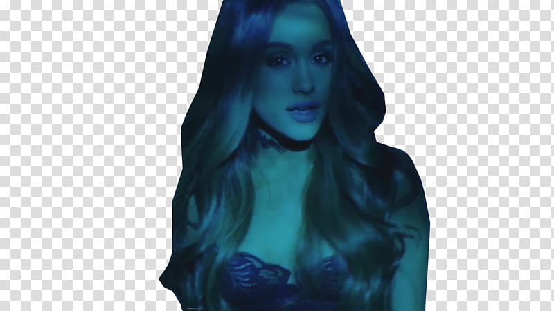 Ariana Grande, women's blue strapless dress transparent background PNG clipart