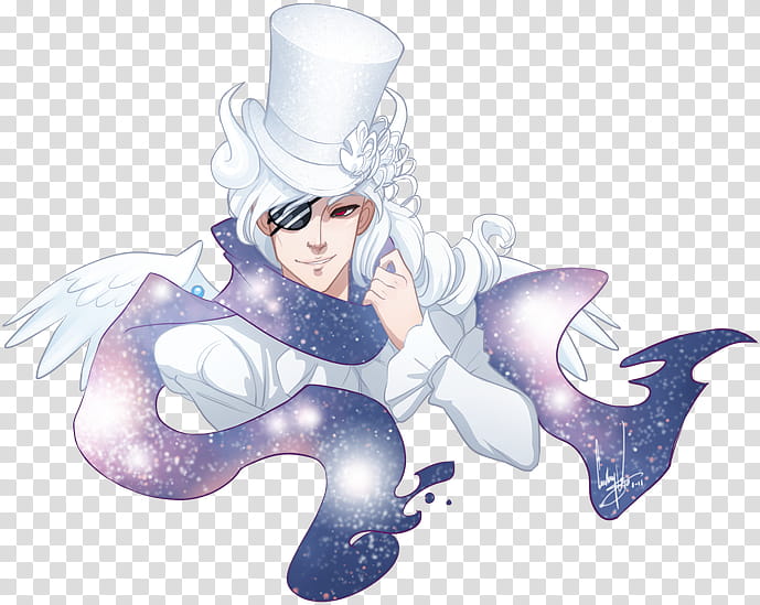 Sir Sparkles, man wearing purple scarf and hat anime character illustration transparent background PNG clipart