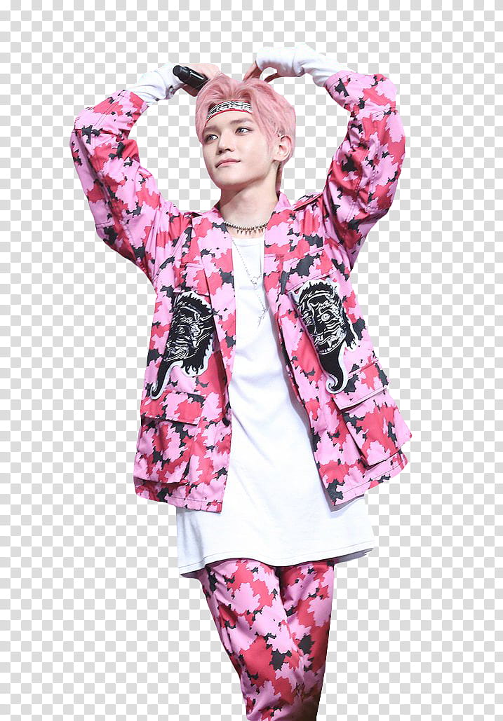 Taeyong NCT, man making m sign transparent background PNG clipart