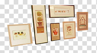 , seven assorted-color paintings transparent background PNG clipart