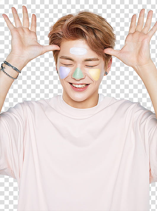 Wanna One Innisfree P, man in white crew-neck top transparent background PNG clipart
