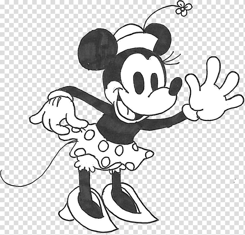 Pale s, sketch of Minnie Mouse transparent background PNG clipart