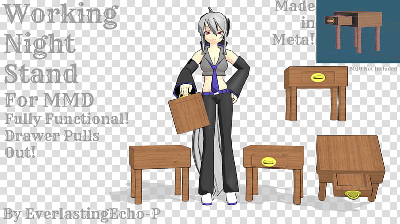 MMD, Working Night Stand transparent background PNG clipart