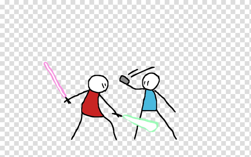 Red Stickman fighting Blue Stickman - Drawception