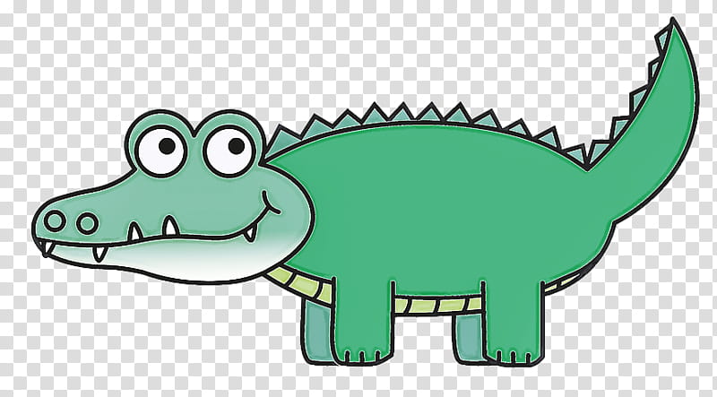 Dinosaur, Cartoon, Green, Crocodile, Animal Figure, Reptile, Crocodilia transparent background PNG clipart