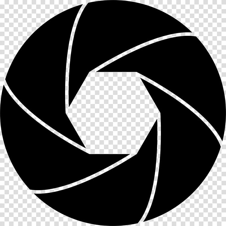 Camera Lens Logo, Shutter, Aperture, Circle, Line, Blackandwhite, Symbol transparent background PNG clipart