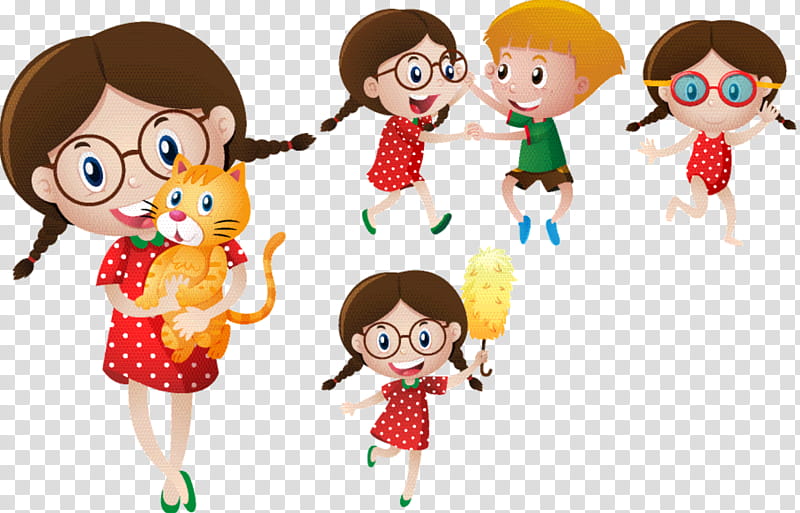 Cat Drawing, Cartoon, Girl, Boy, Fun, Animation, Happy, Toy transparent background PNG clipart