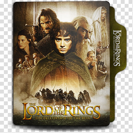Movies  folder icon , The Lord of the Rings The Fellowship of the Ring. transparent background PNG clipart