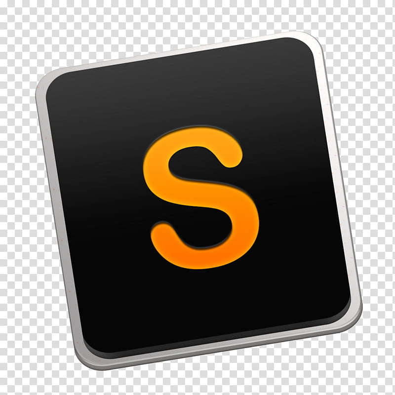 Sublime Text  Like Yosemite Icons, Sublime-Text-, square black and orange S logo transparent background PNG clipart