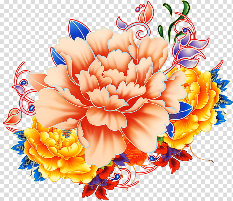 Floral Flower, Moutan Peony, Luoyang, Advertising, Poster, Sticker, Paeonia Sect Moutan, Cut Flowers transparent background PNG clipart