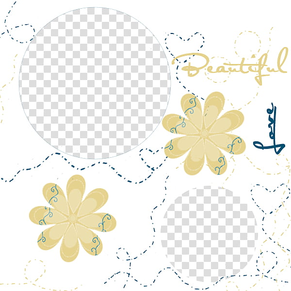Beautiful Textures, white, blue, and yellow floral transparent background PNG clipart