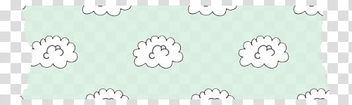 kinds of Washi Tape Digital Free, white and teal cloud motif transparent background PNG clipart