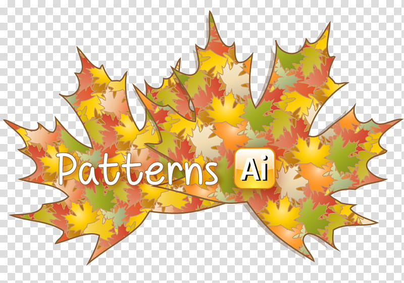Autumn Leaves Illustrator Patterns, green and maroon leaves illustration transparent background PNG clipart