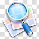Leopard for Windows XP, blue and gray magnifying glass illustration transparent background PNG clipart