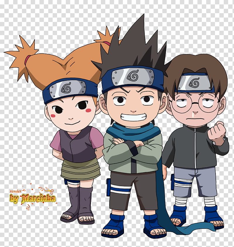 Chibi Konohamaru Ninja Squad, Naruto characters transparent background PNG clipart