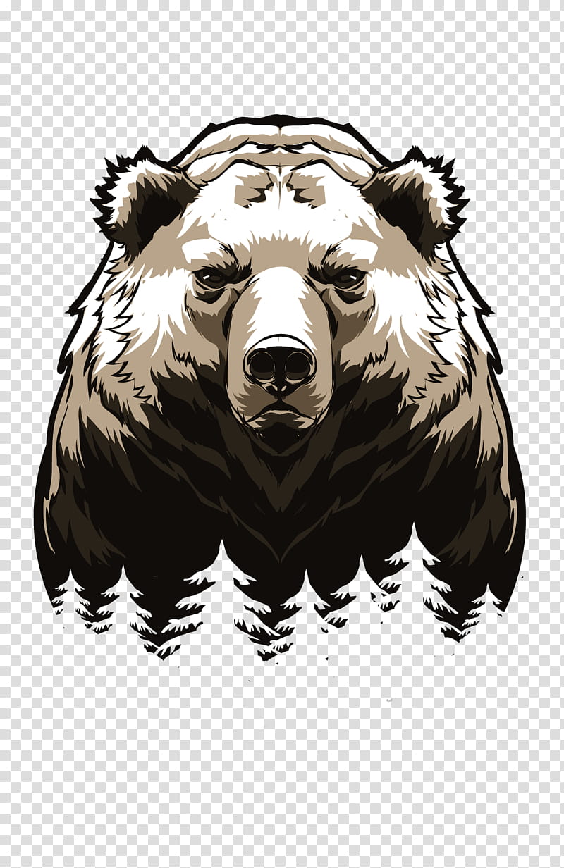 Bear, American Black Bear, Grizzly Bear, Giant Panda, Tshirt, Alaska Peninsula Brown Bear, Human, Head transparent background PNG clipart