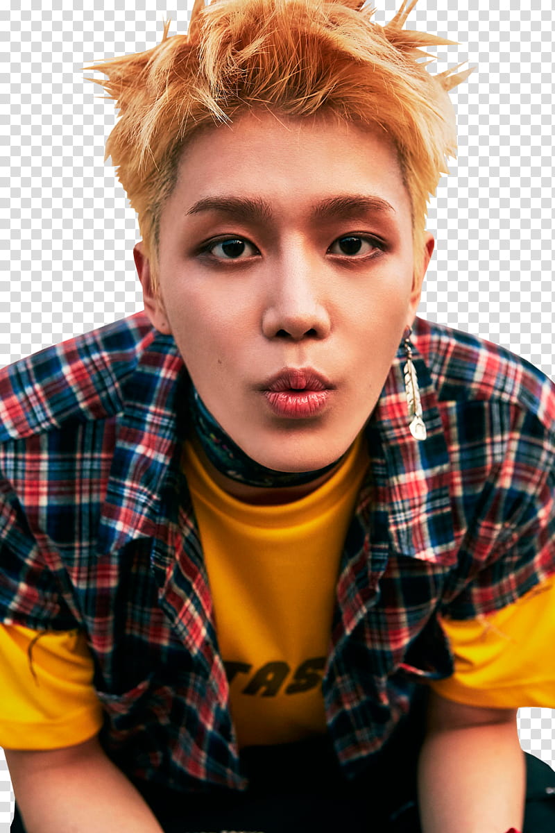 NCT Taeil, portrait graphy of man wearing plaid button-up sport shirt transparent background PNG clipart