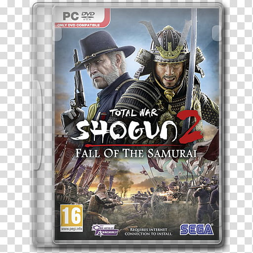 Game Icons , Shogun--Total-War-Fall-of-the-Samurai, Total War Shogun  Fall of the Samurai PC DVD case transparent background PNG clipart
