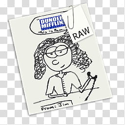 The Office Collection, Dunder Mifflin girl illustration transparent background PNG clipart