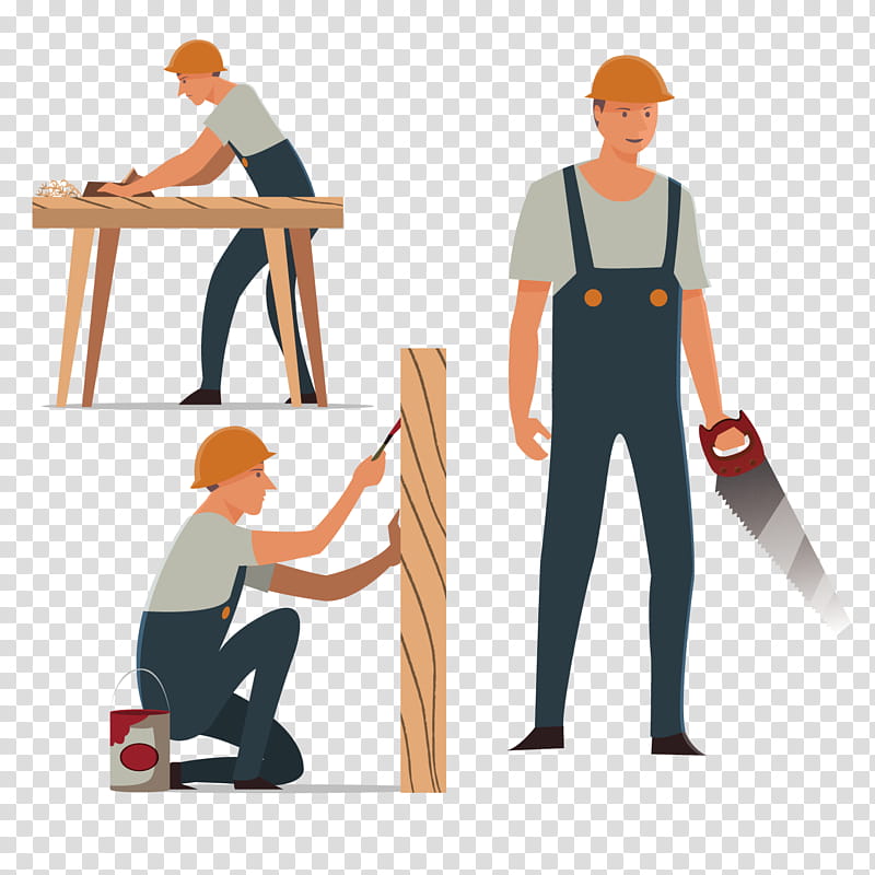 Woodworking Standing, Carpenter, Interior Design Services, Drawing, Tool, Joint, Shoulder, Cartoon transparent background PNG clipart