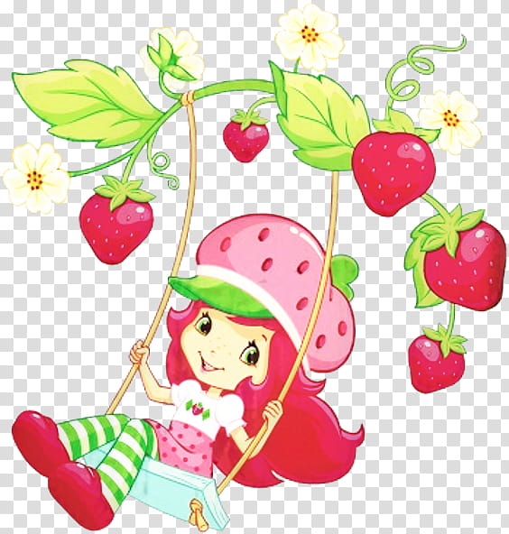 Strawberry Shortcake, Tart, Strawberry Pie, Sticker, Character, Strawberries, Pink, Plant transparent background PNG clipart