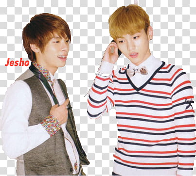Looking SHINee s, two men with jesho text transparent background PNG clipart