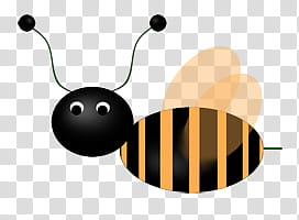 s, black and yellow bee illustration transparent background PNG clipart