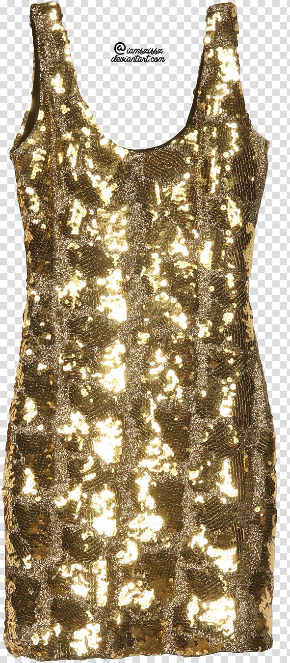 Glitter sequined prom dresses , gold sequin tank top dress transparent background PNG clipart