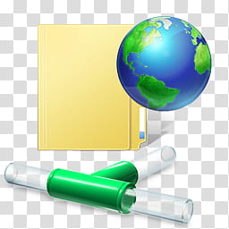 Windows Live For XP, planet earth and yellow folder illustration transparent background PNG clipart