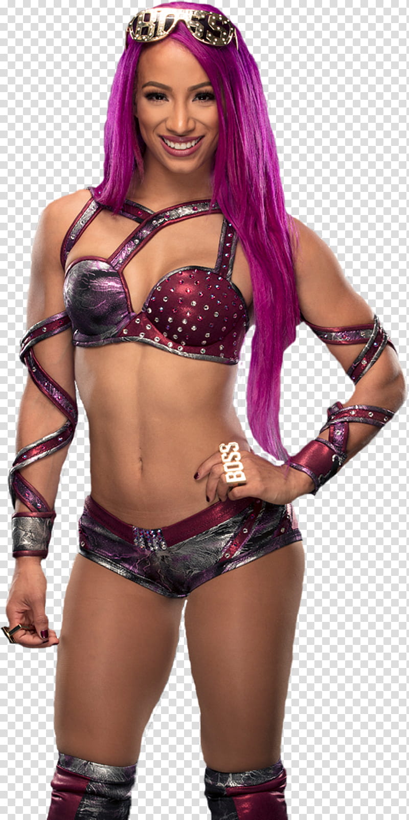 WWE Sasha Banks render  transparent background PNG clipart