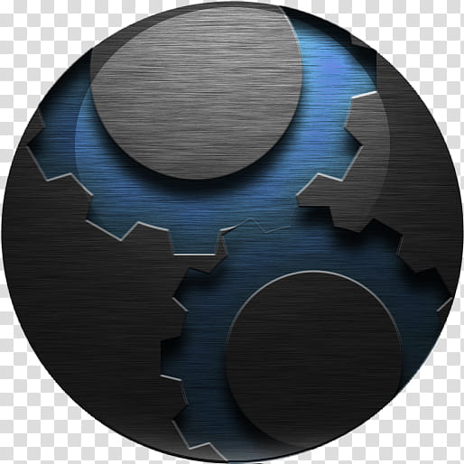 Brushed Folder Icons, System_blue, gears art transparent background PNG clipart